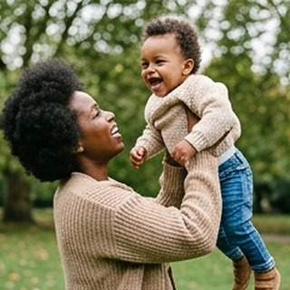 UK Mum lifting toddler