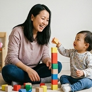 UK Mum laughing with child